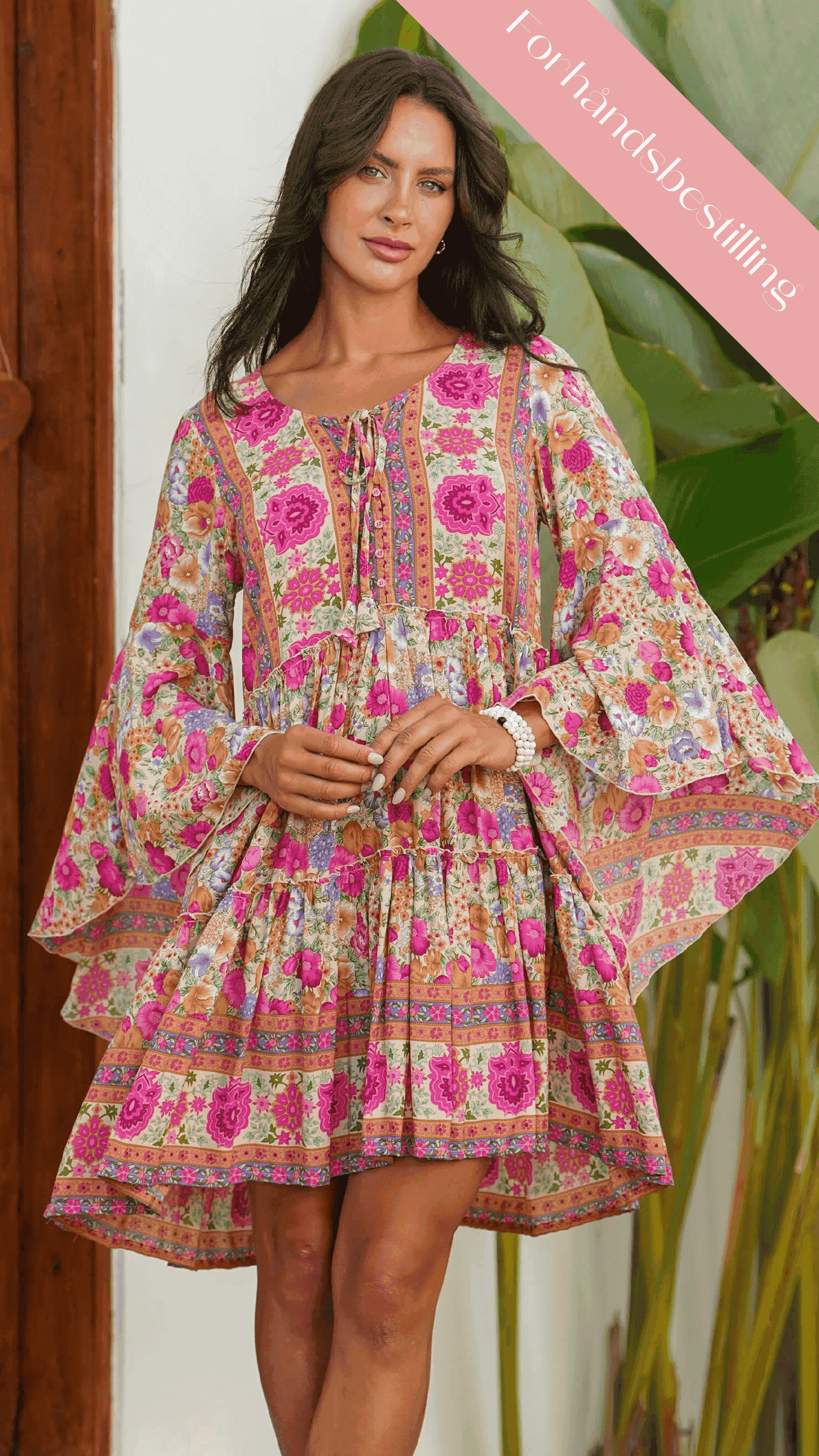 Kort sommerkjole med vide ermer - Peon kjole