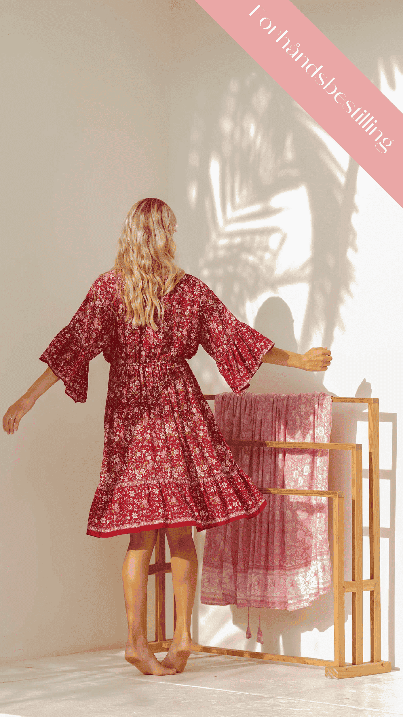 Bohemsk sommerkjole i burgunder - Georgine kjole