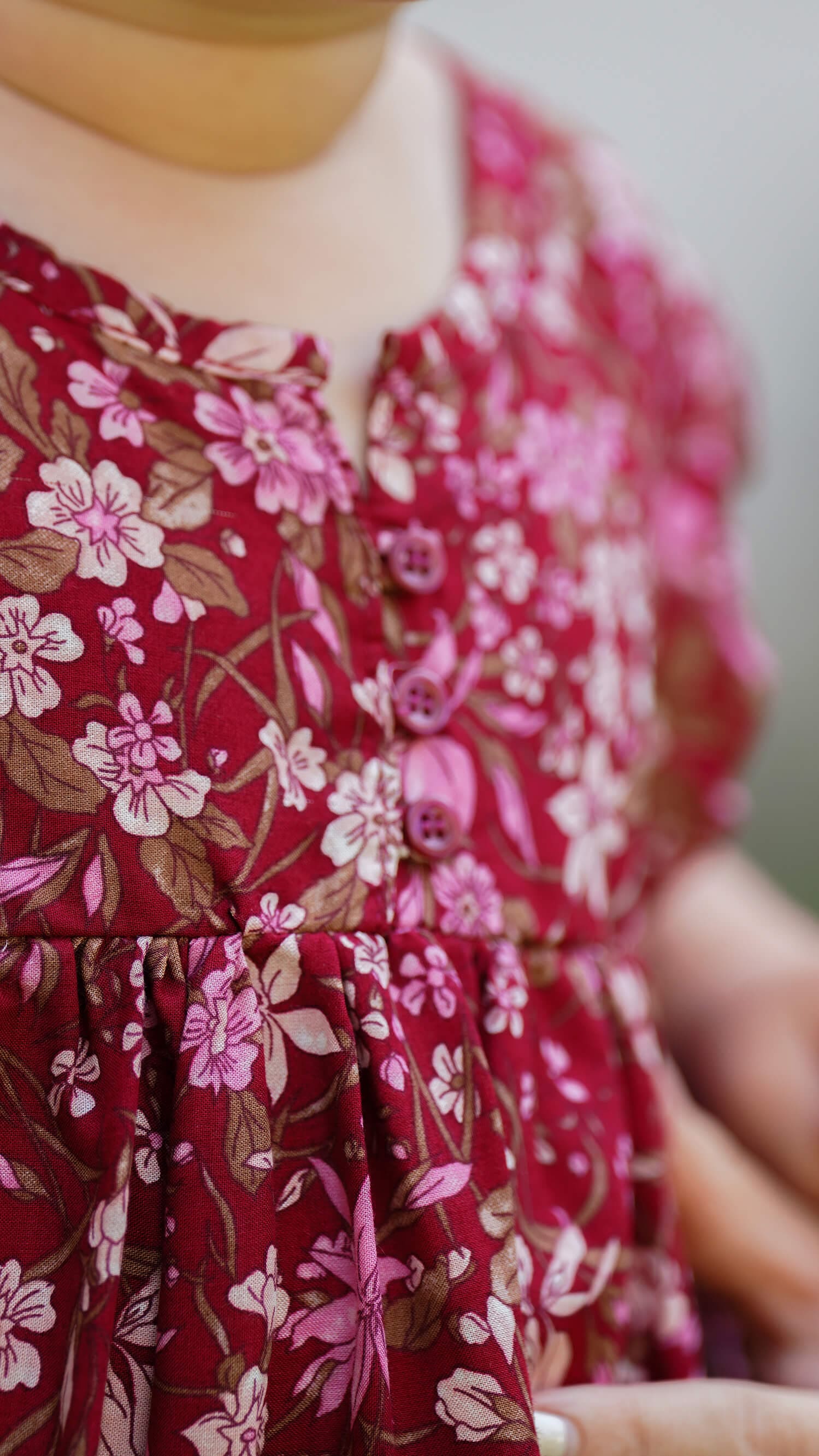 burgunder barnekjole