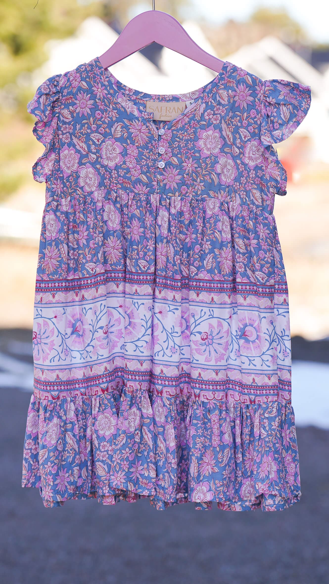 Bohemsk sommerkjole til barn og baby - Tusenfryd barnekjole