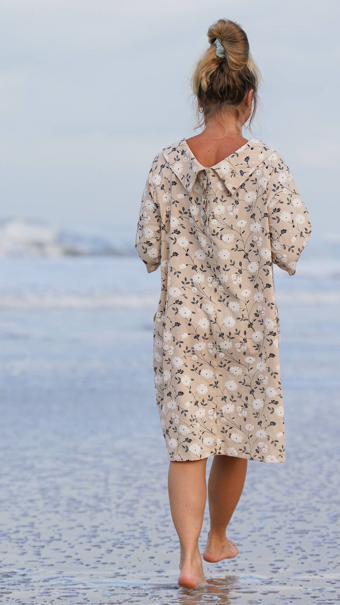 linkjole med blomsterprint