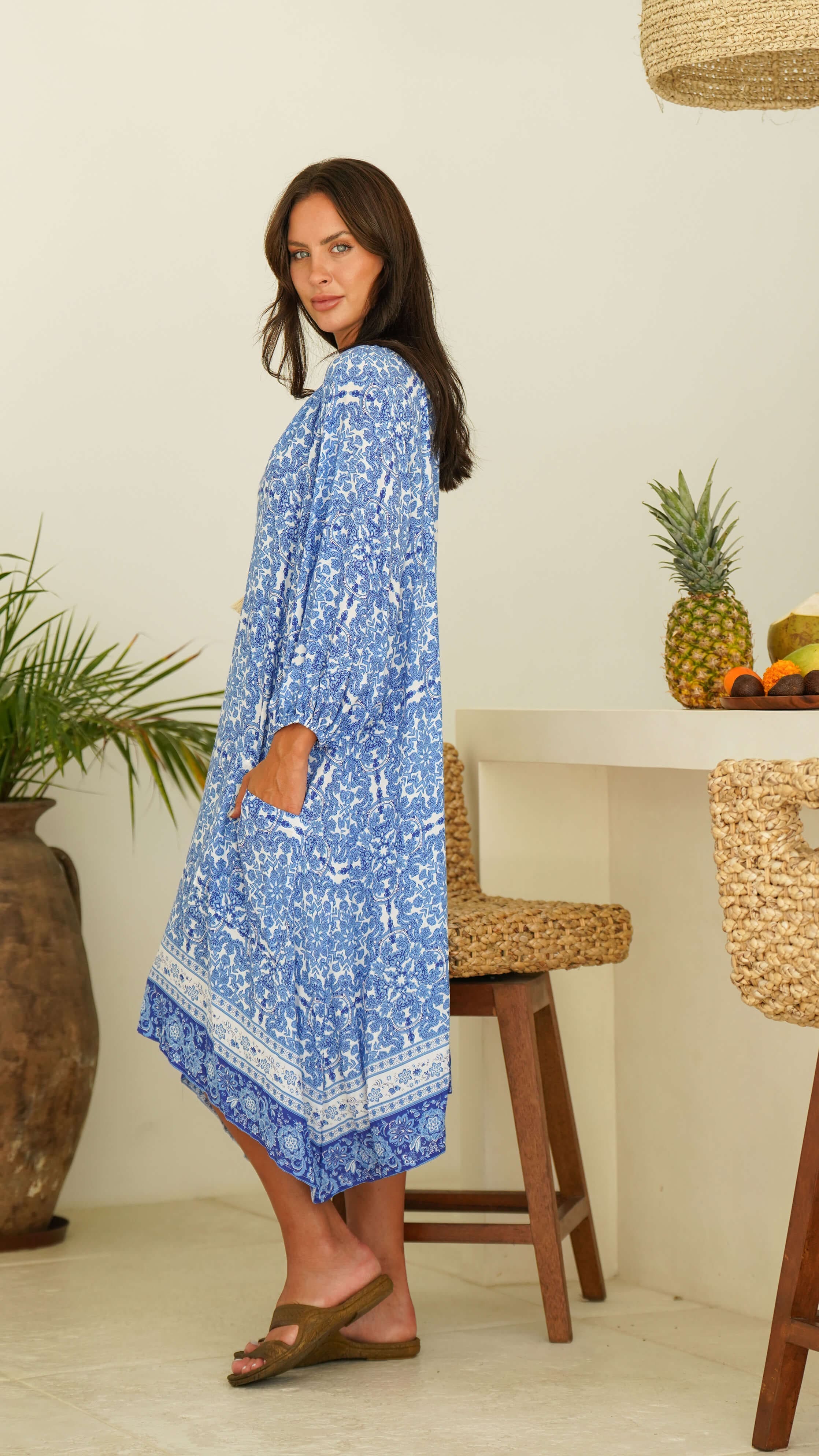 Luftig sommerkjole med knapper