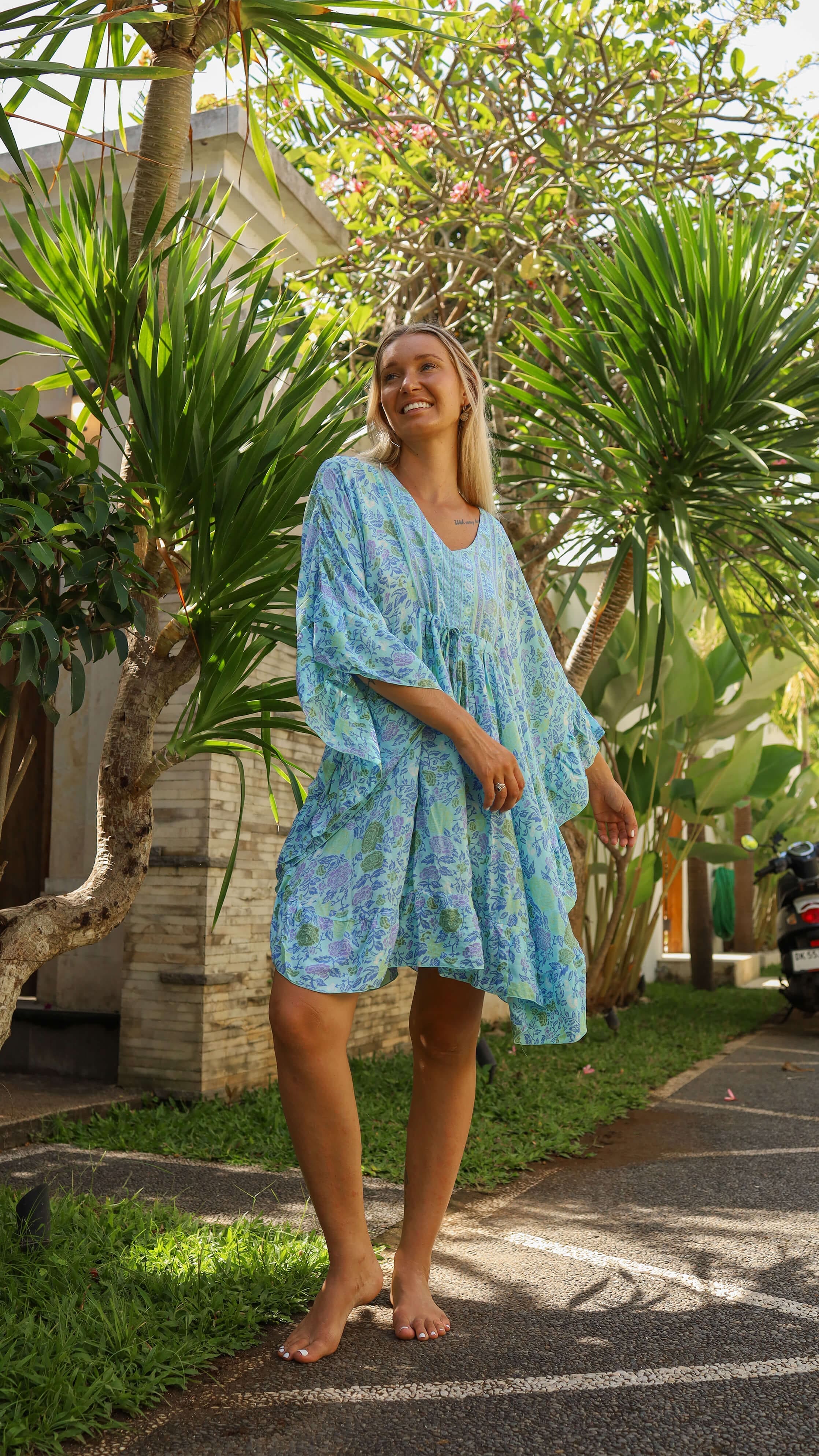 turkis bohemsk kaftan