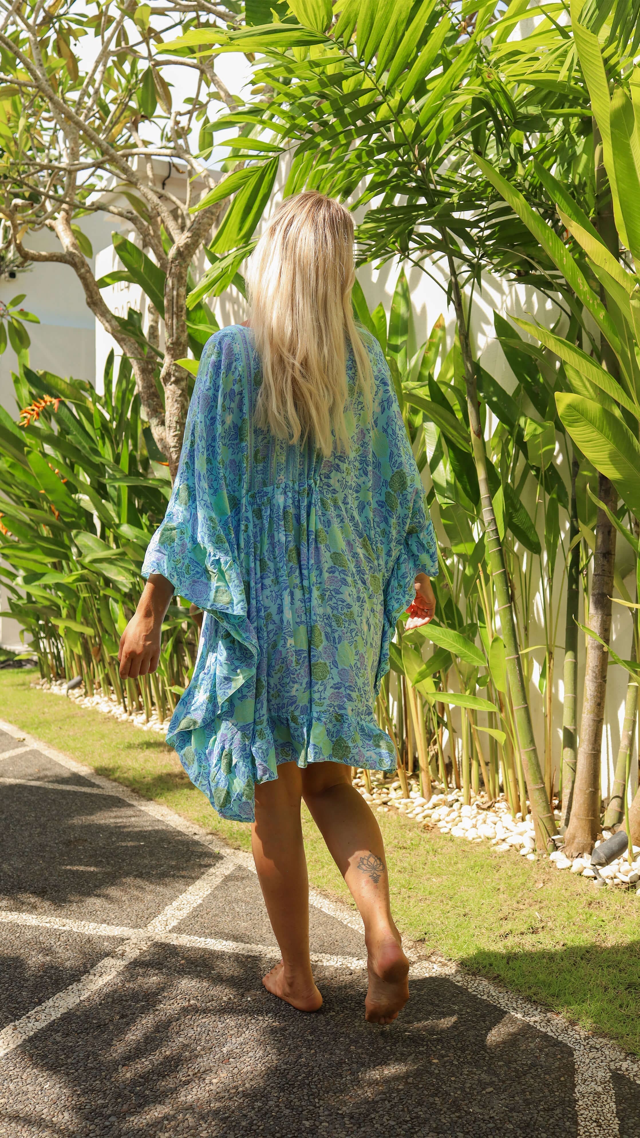 turkis bohemsk kaftan