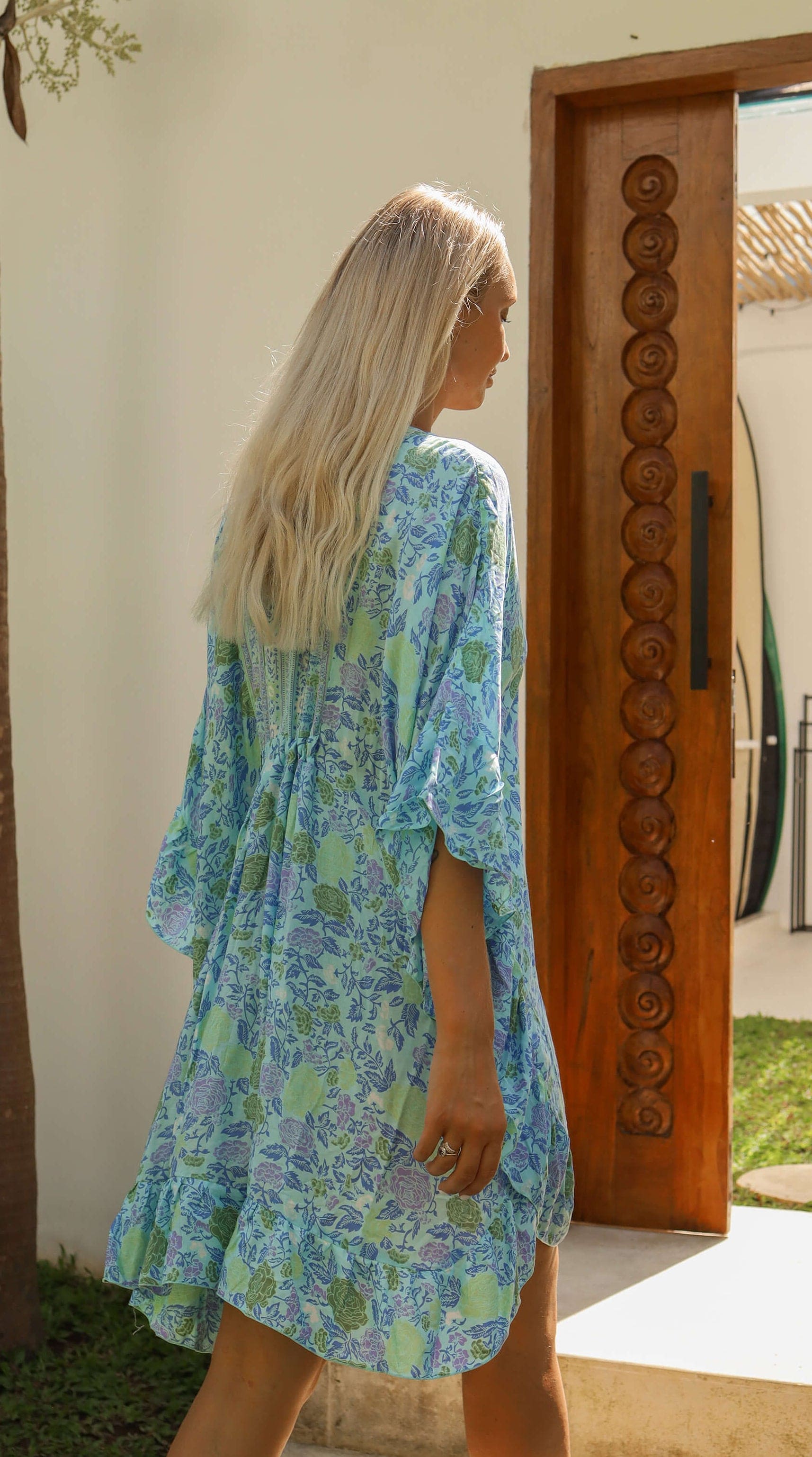 turkis bohemsk kaftan