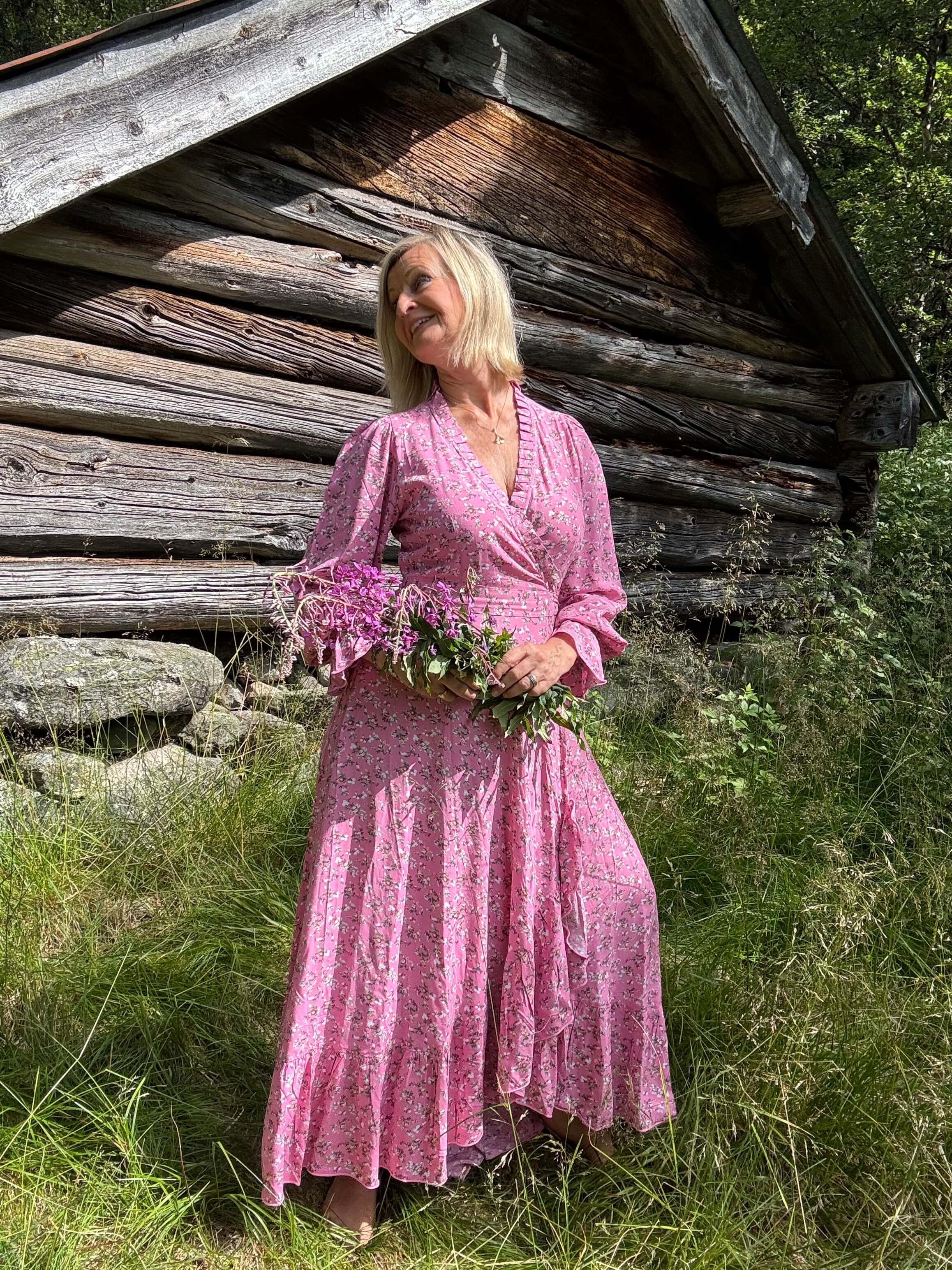 rosa kjole