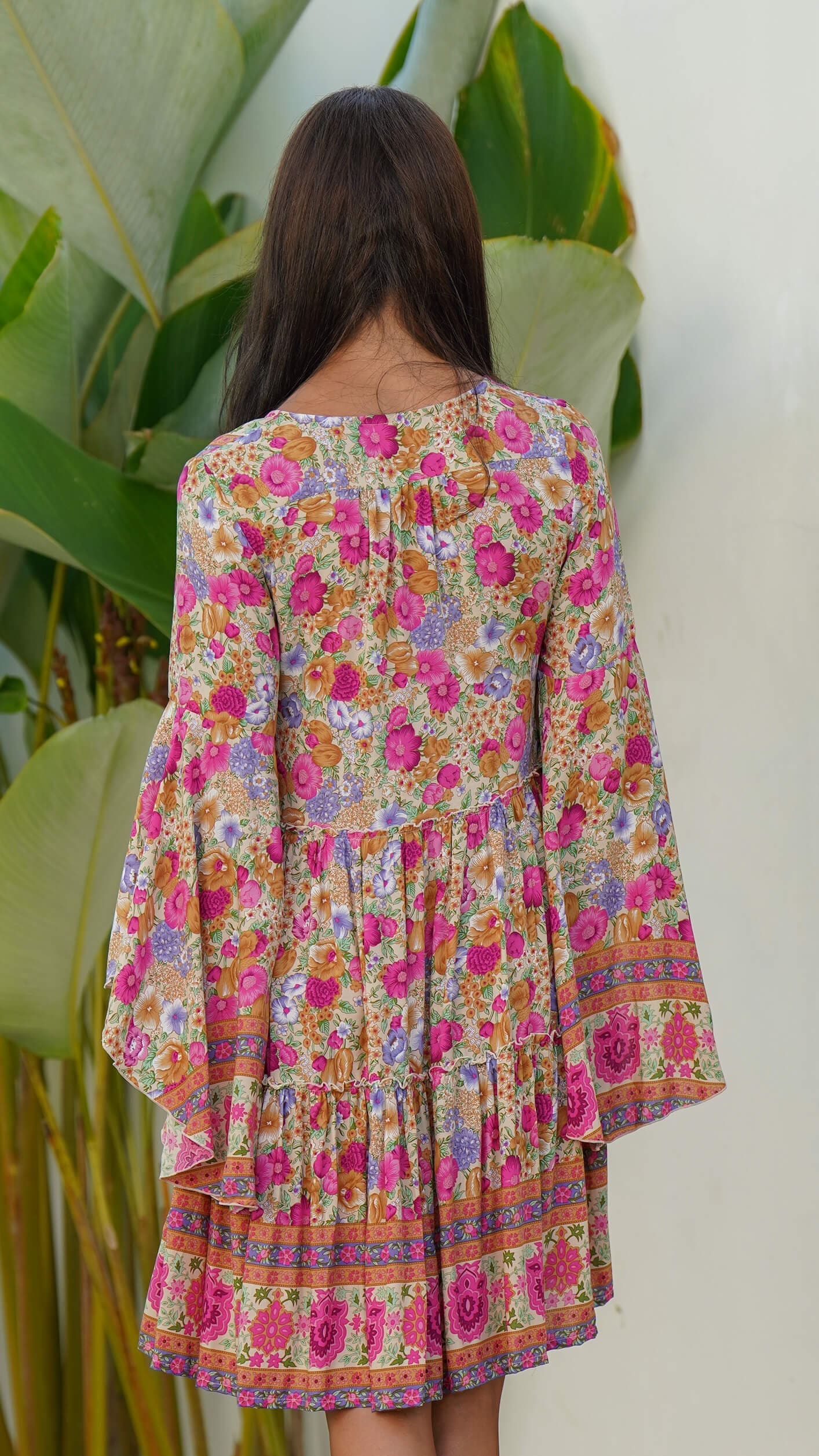 Kort sommerkjole med vide ermer - Peon kjole