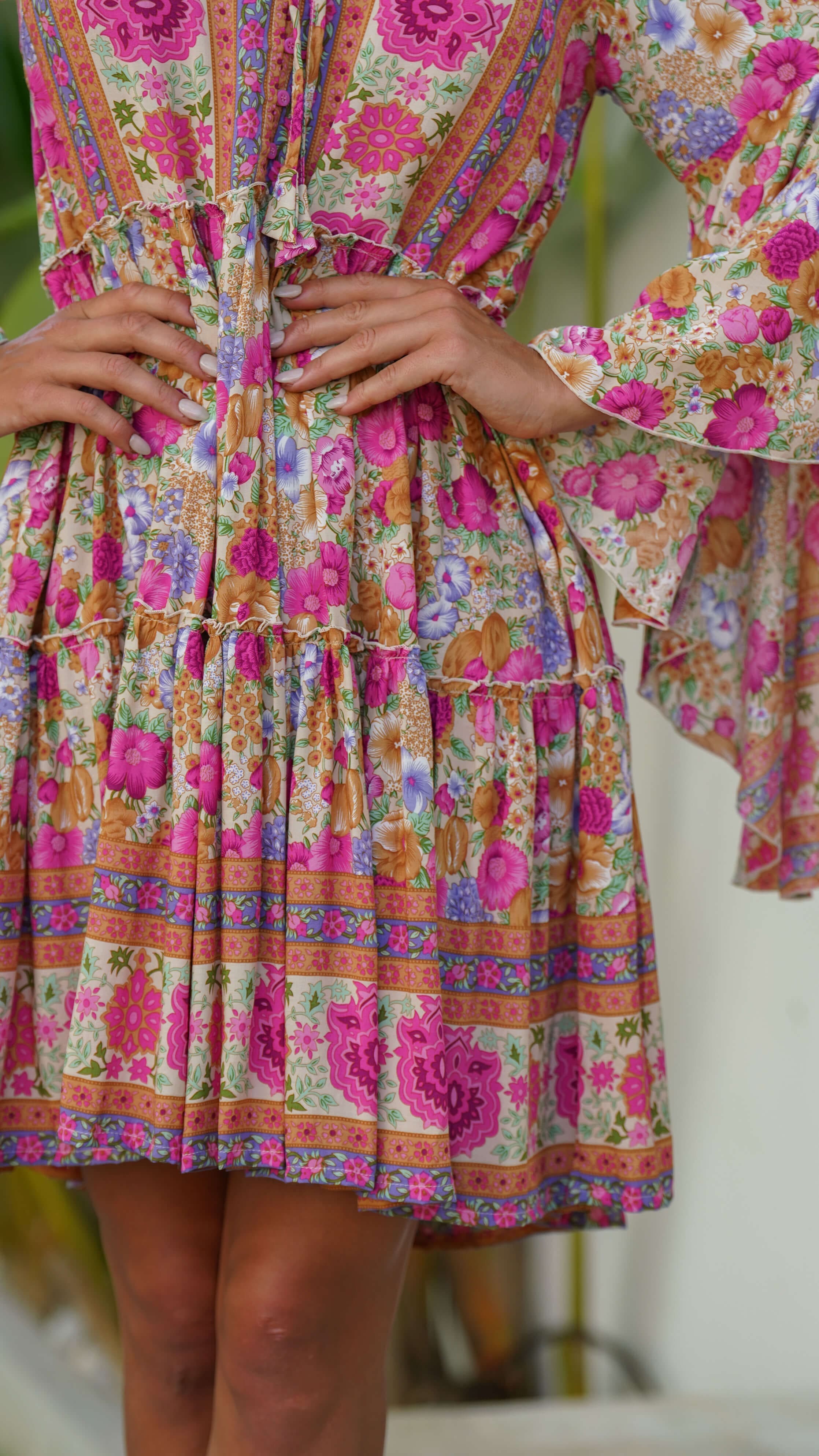 Kort sommerkjole med vide ermer - Peon kjole