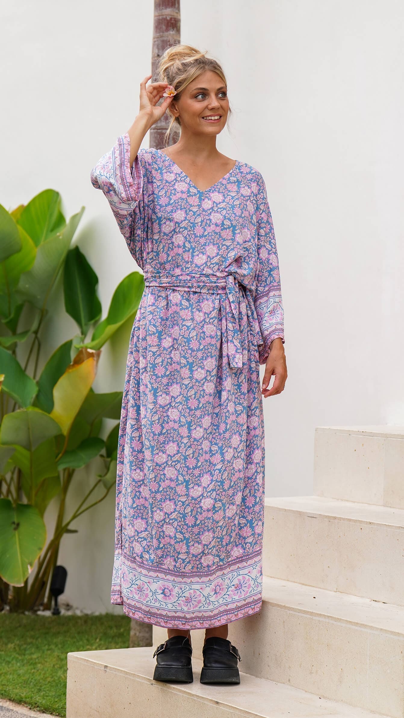 enkel bohemsk maxikjole