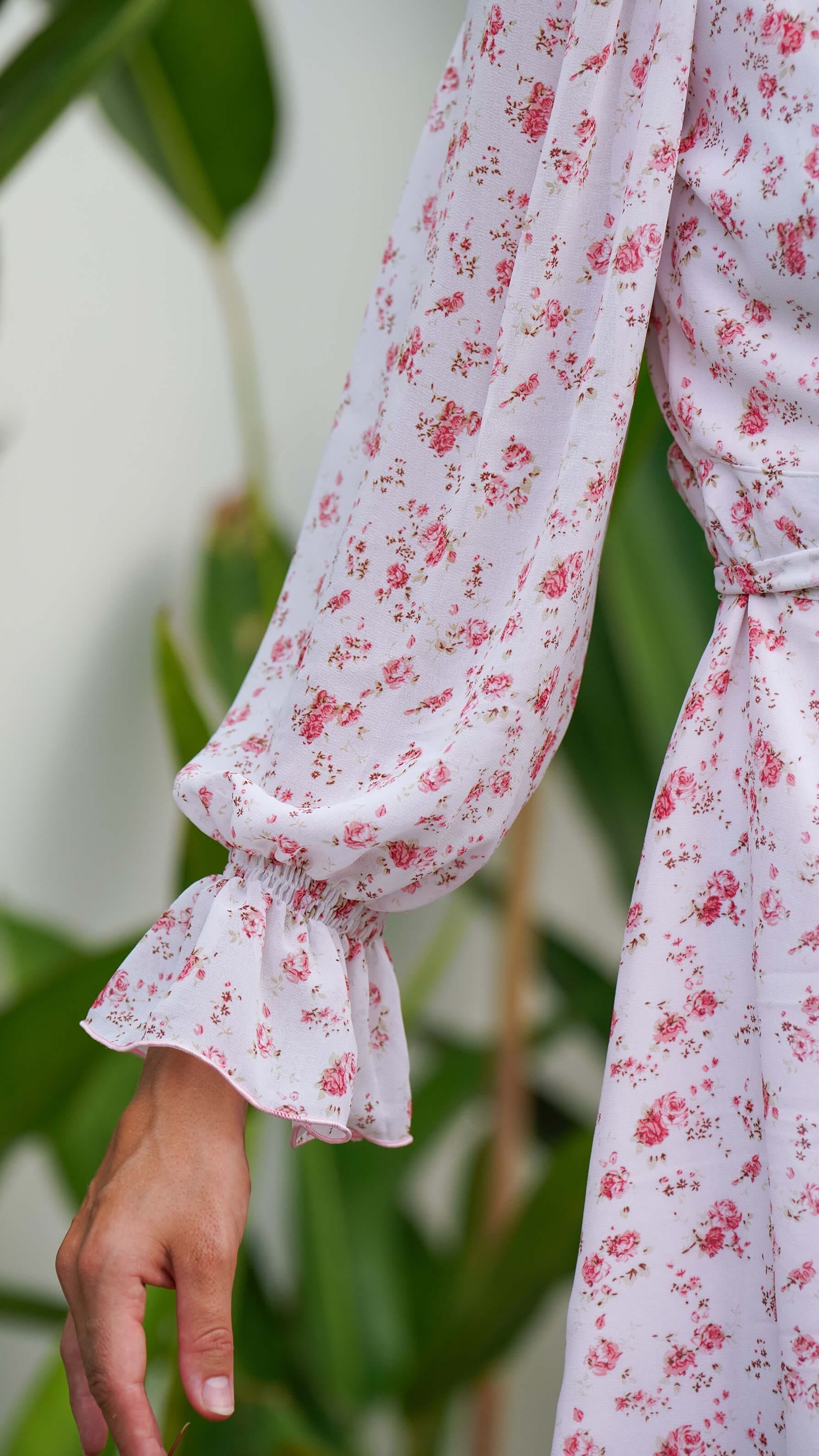 omslagskjole i chiffon