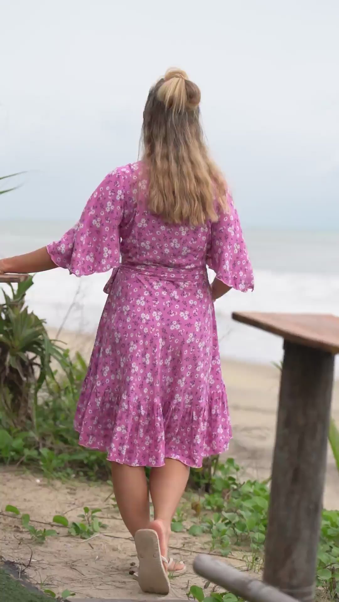 Kort rosa sommerkjole