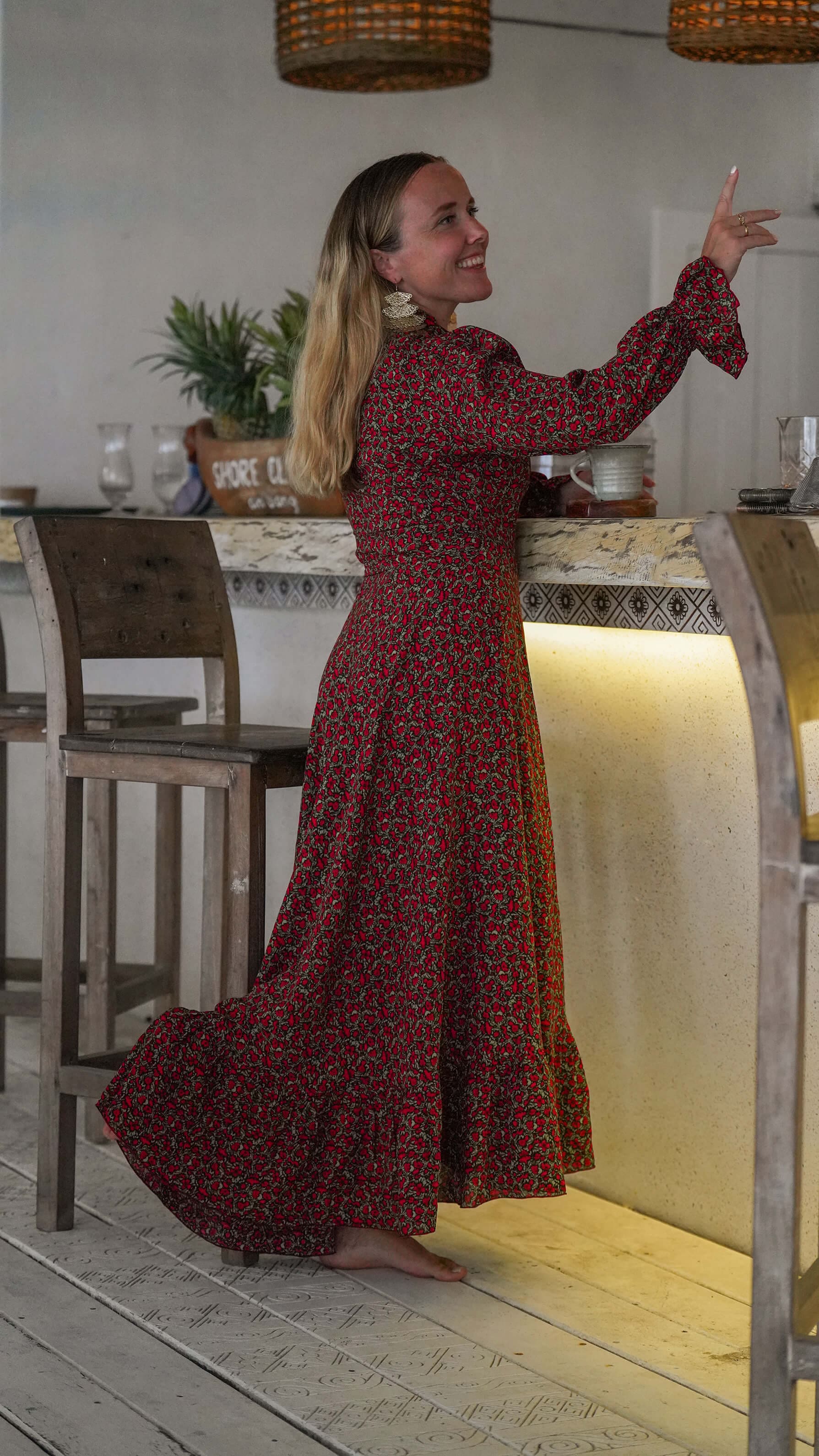 rød og grønn julekjole