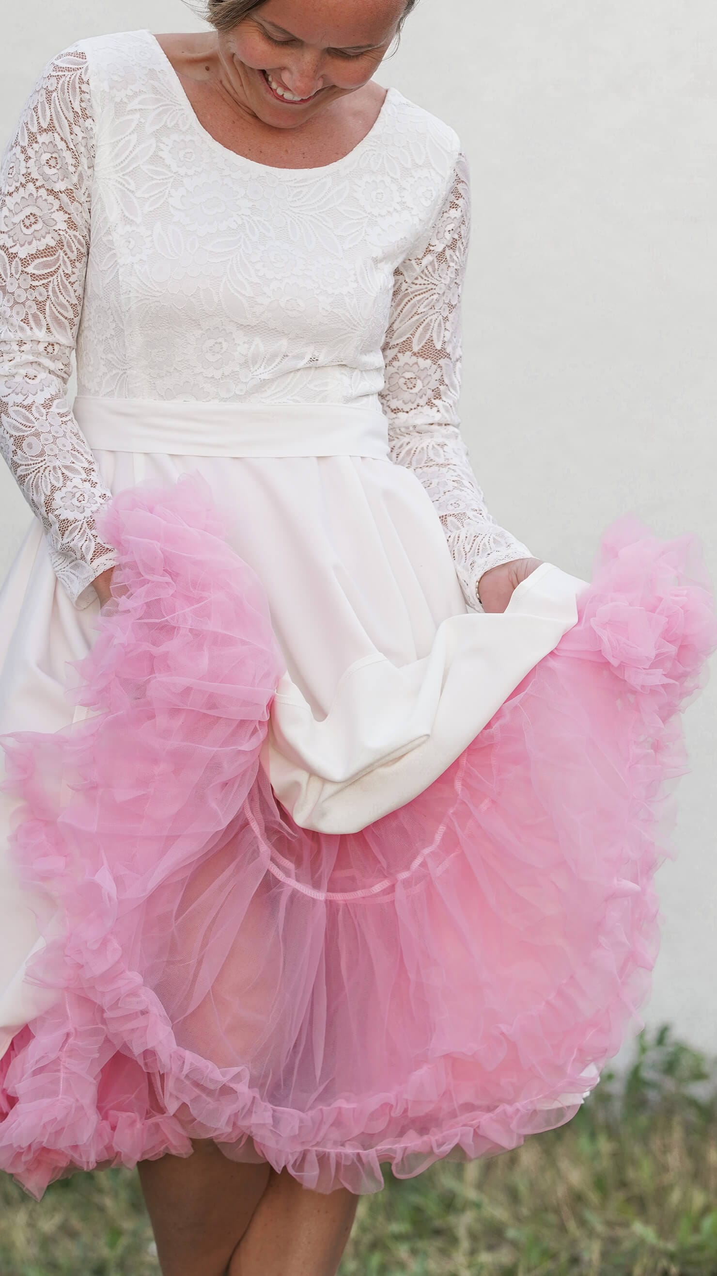 rosa underskjørt - tyllskjørt