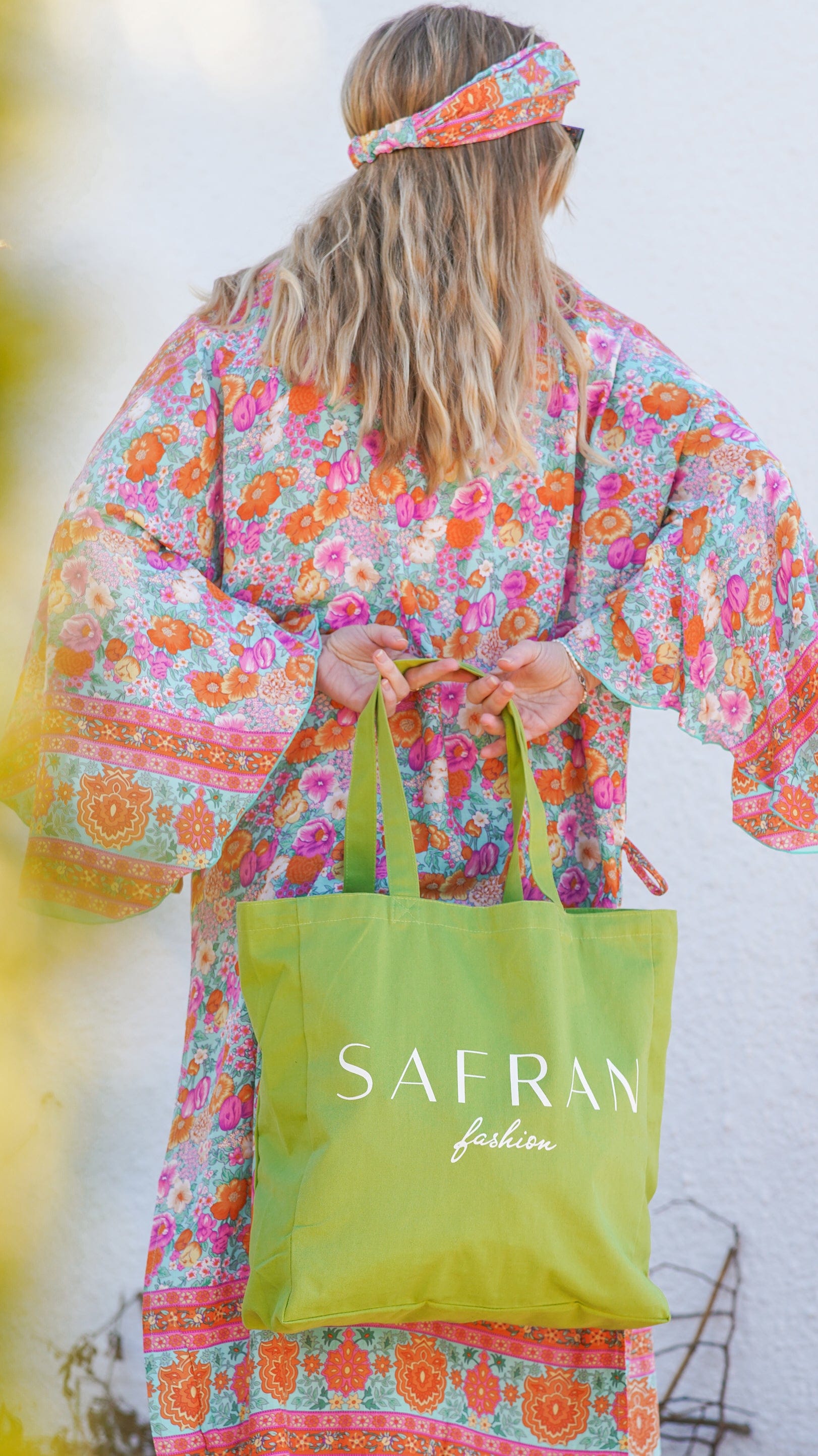 Eple grønn tøyveske, strandveske