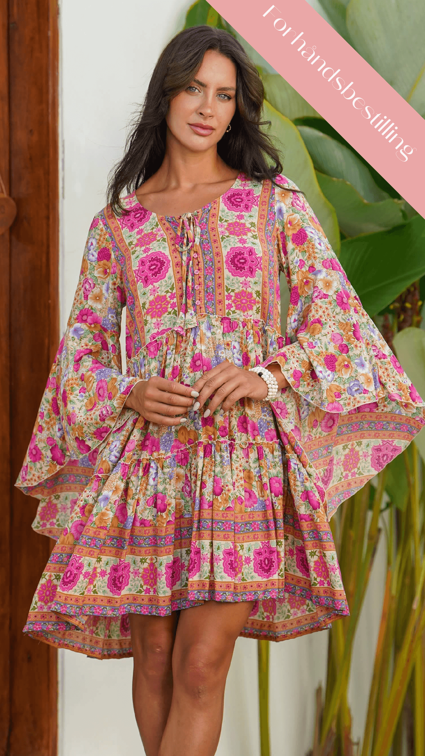 Kort sommerkjole med vide ermer - Peon kjole