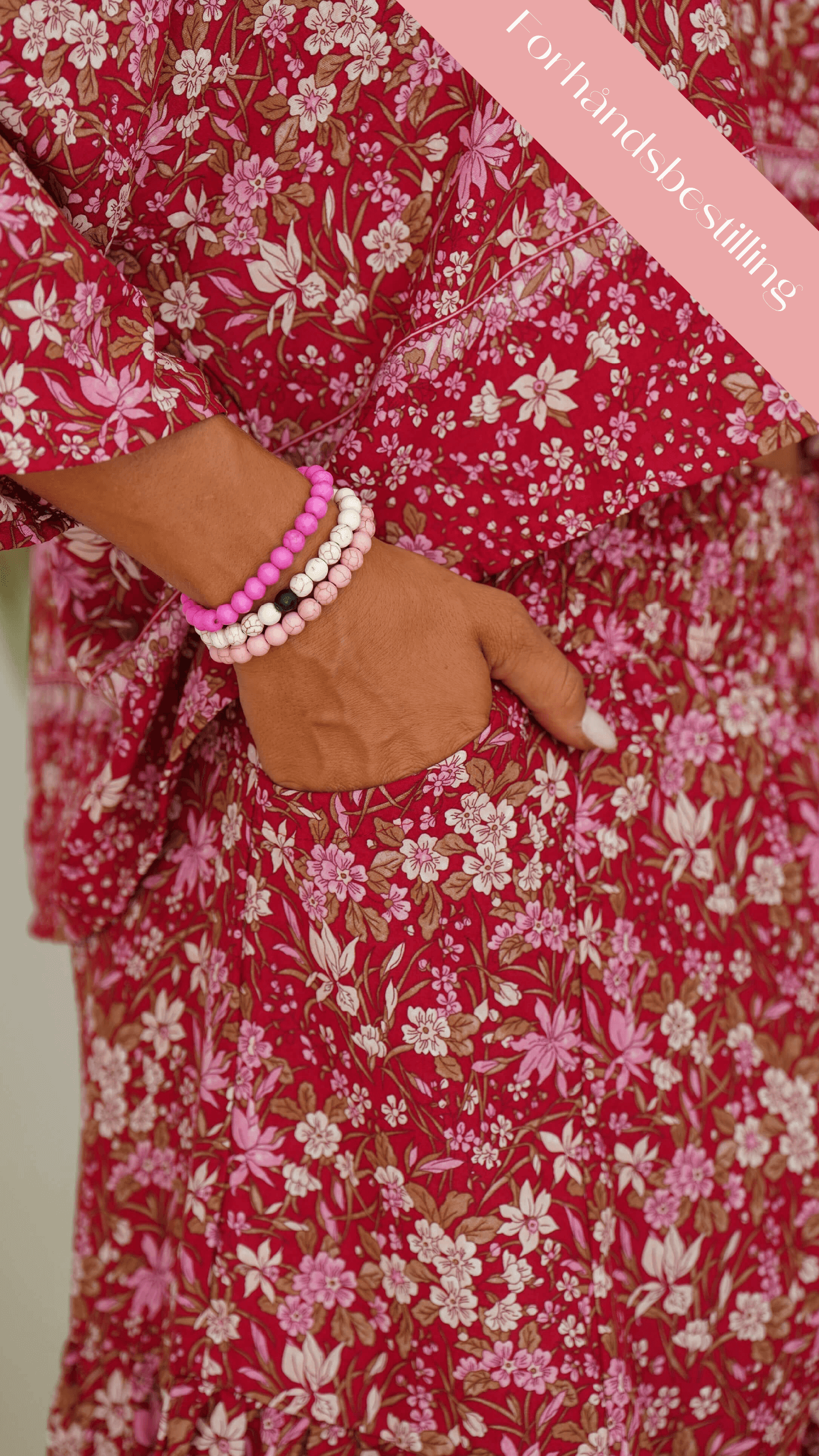 Luftig burgunder sommerbukse - Flittiglise bukse