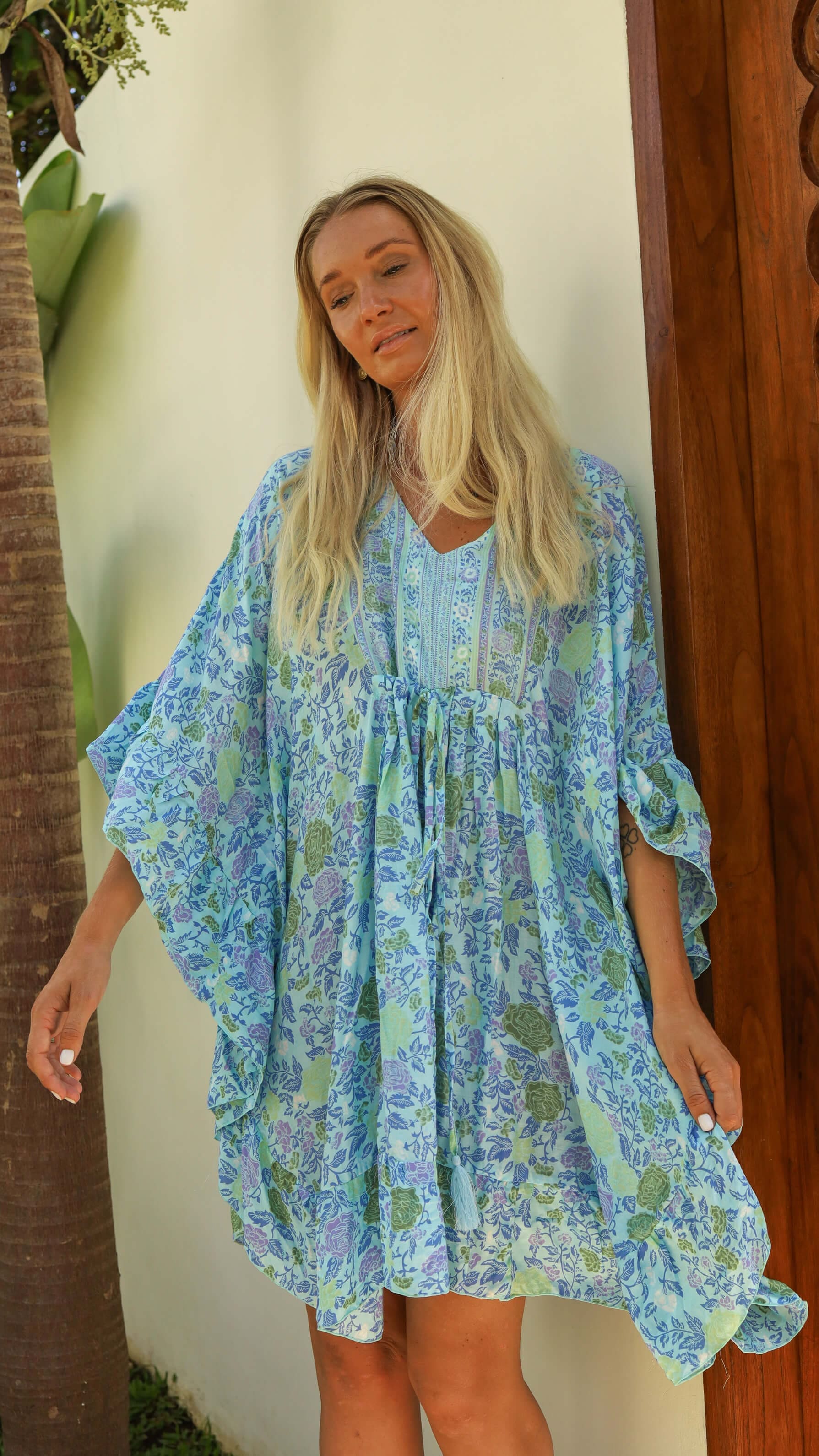 turkis bohemsk kaftan