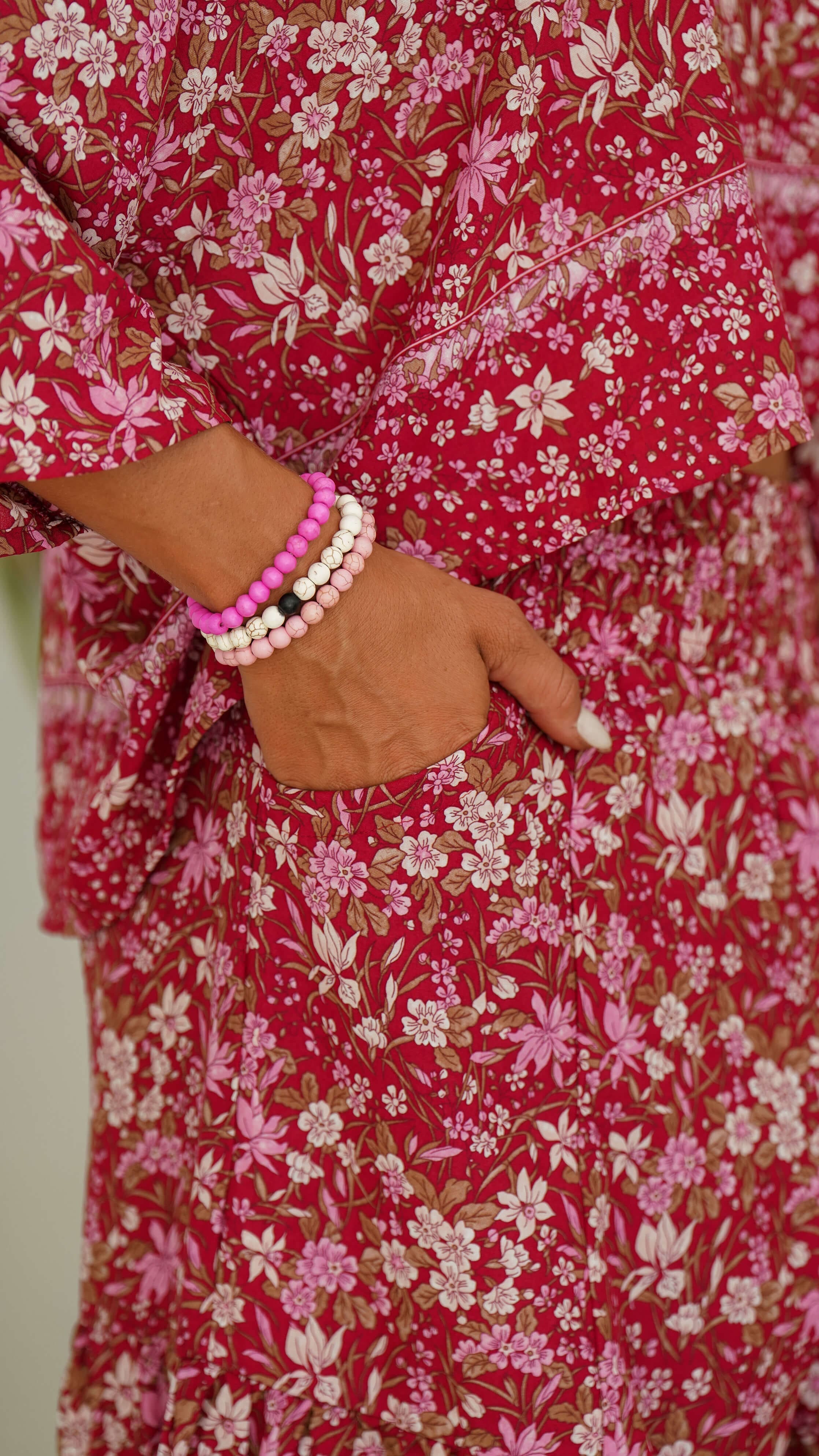 Cerice armbånd av keramikk perler med skjell - Cosmos armbånd