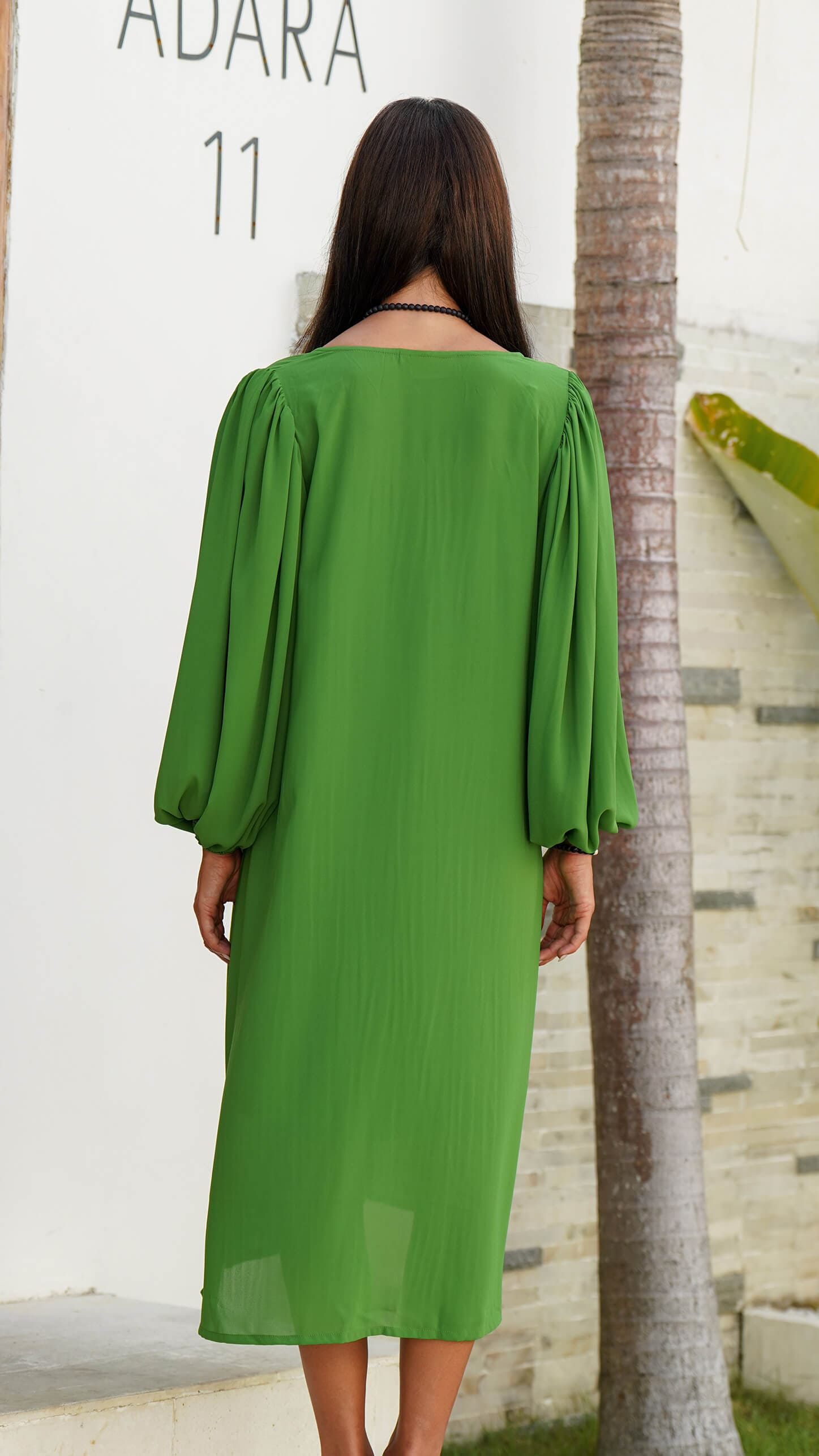 grønn festkjole kimono