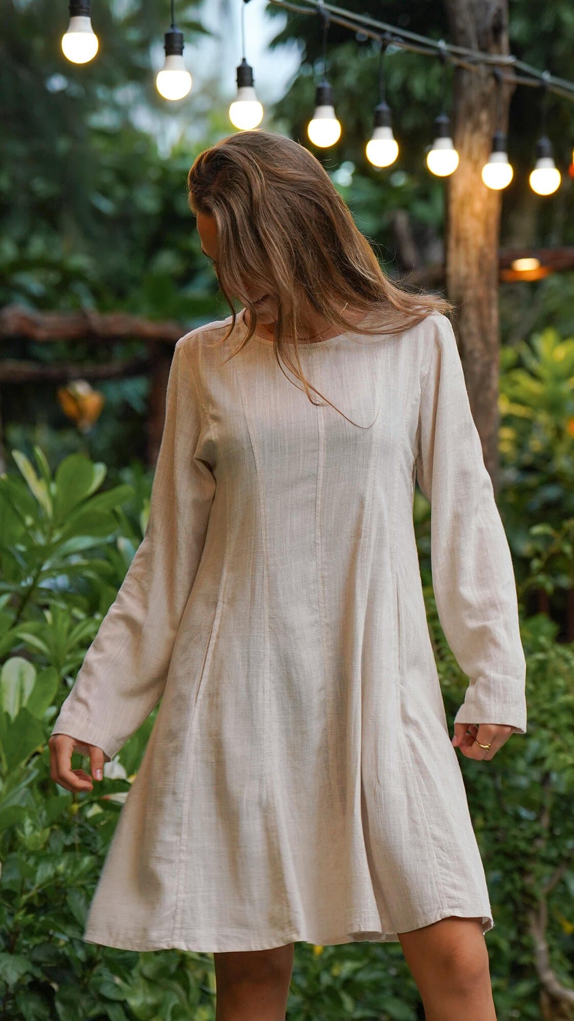 kort linkjole med lange ermer