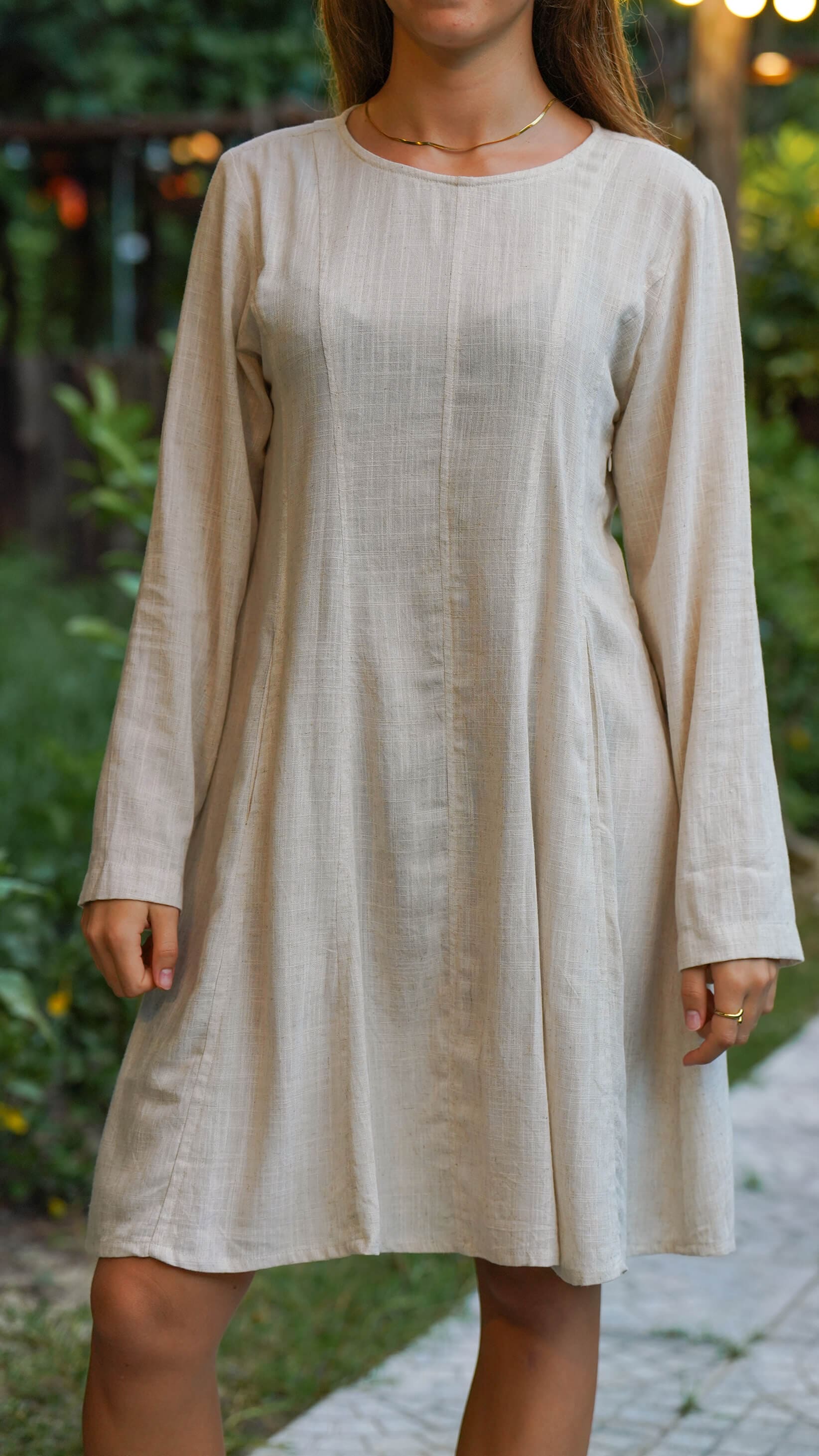 kort linkjole med lange ermer