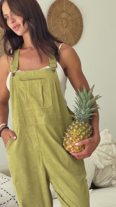 Olivengrønn selebukse i kordfløyel