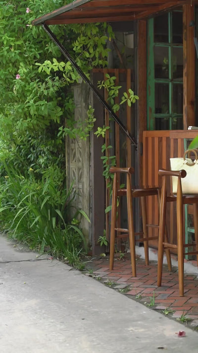 Rosa ensfarget omslagskjole i lin