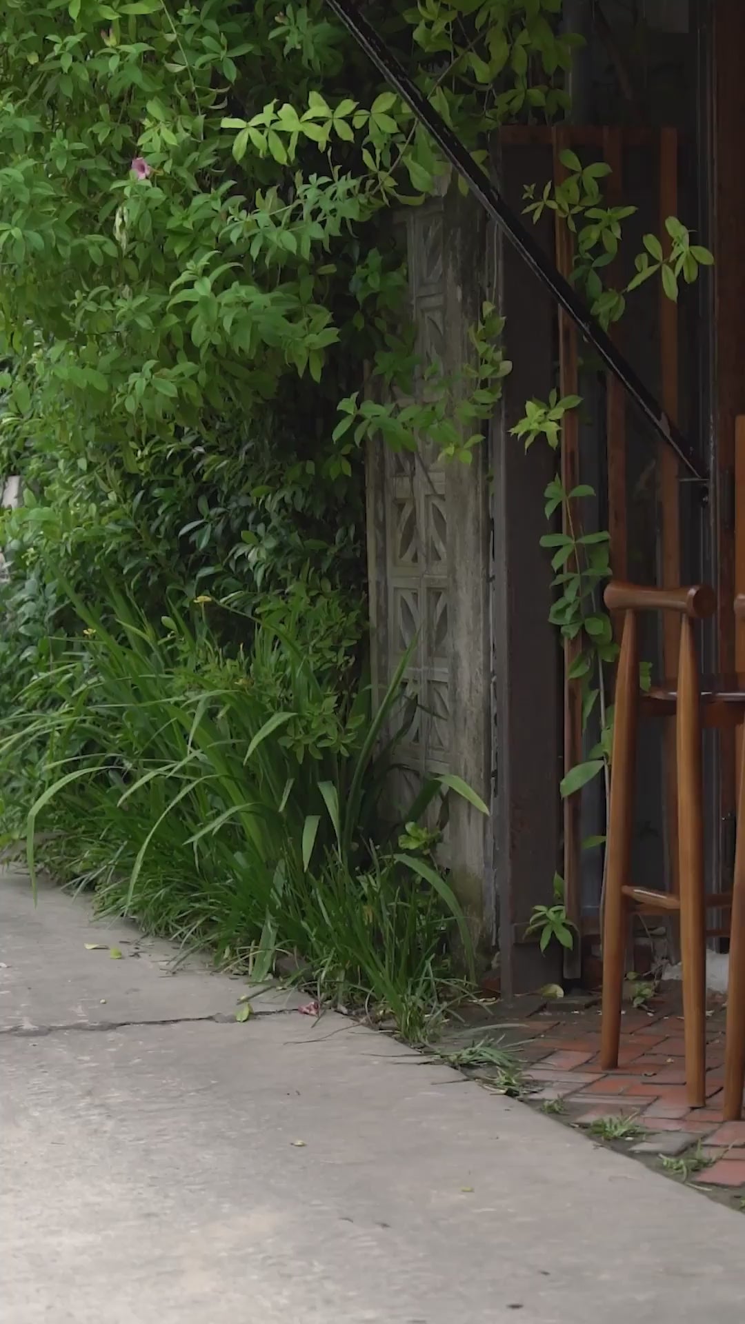 Blå hvit stripete behagelig linbukse