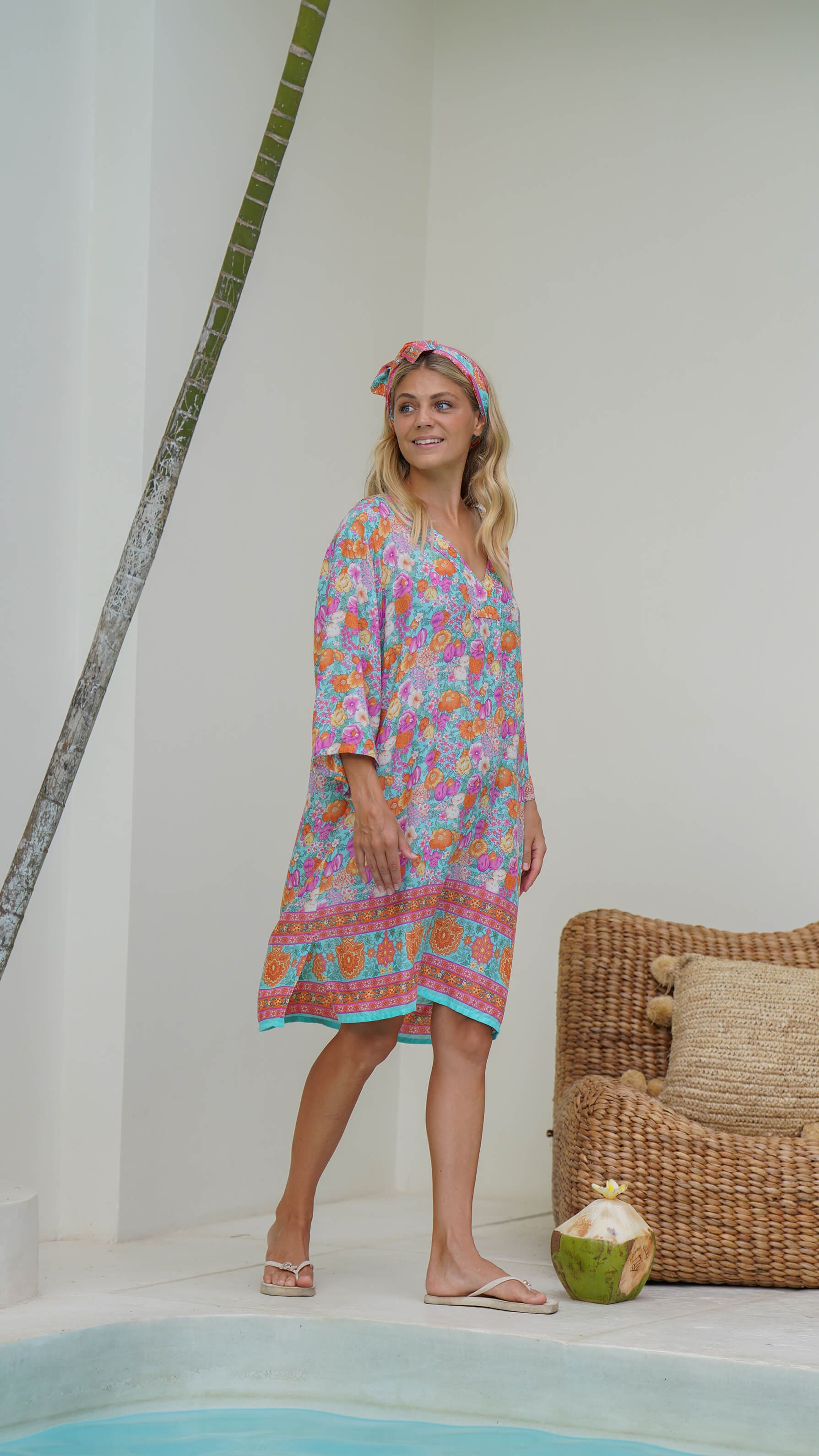 fargeglad kort kjole bluse 