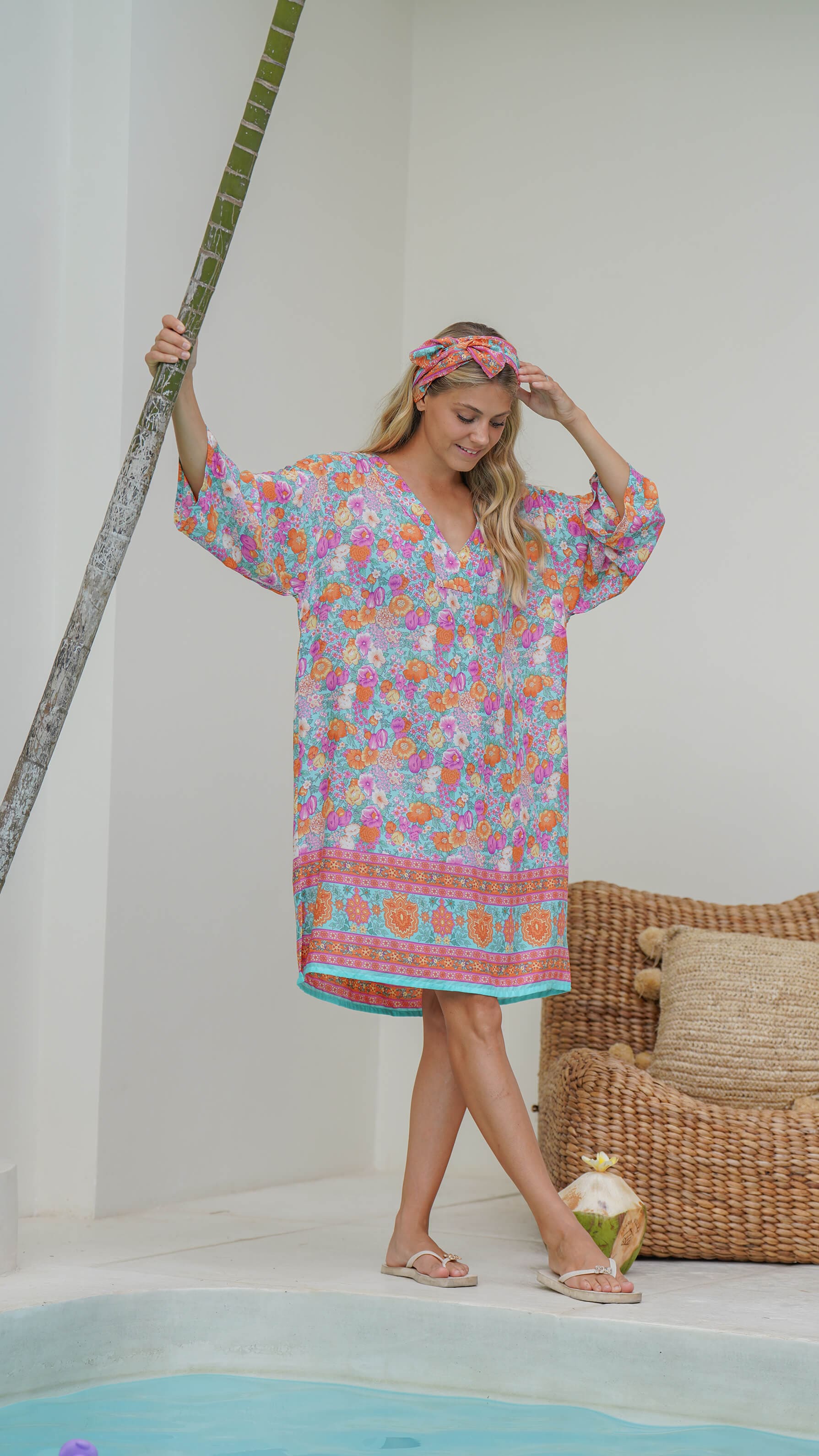 fargeglad kort kjole bluse 