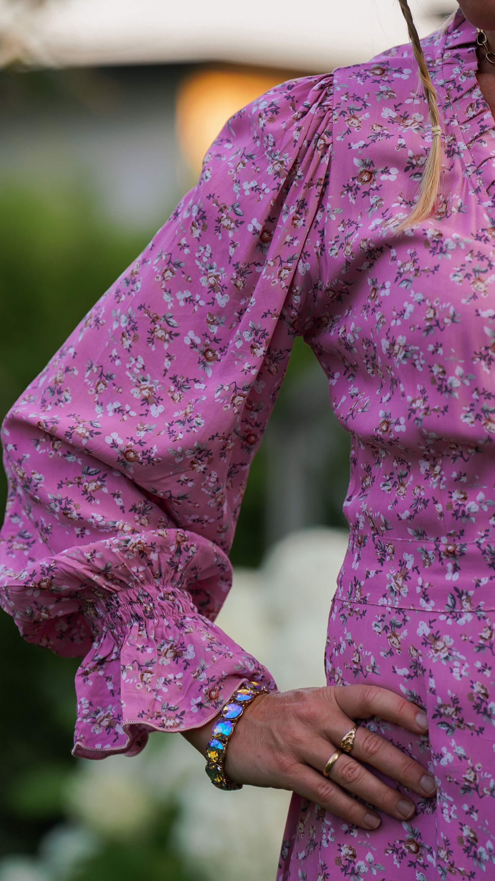 rosa lang omslagskjole