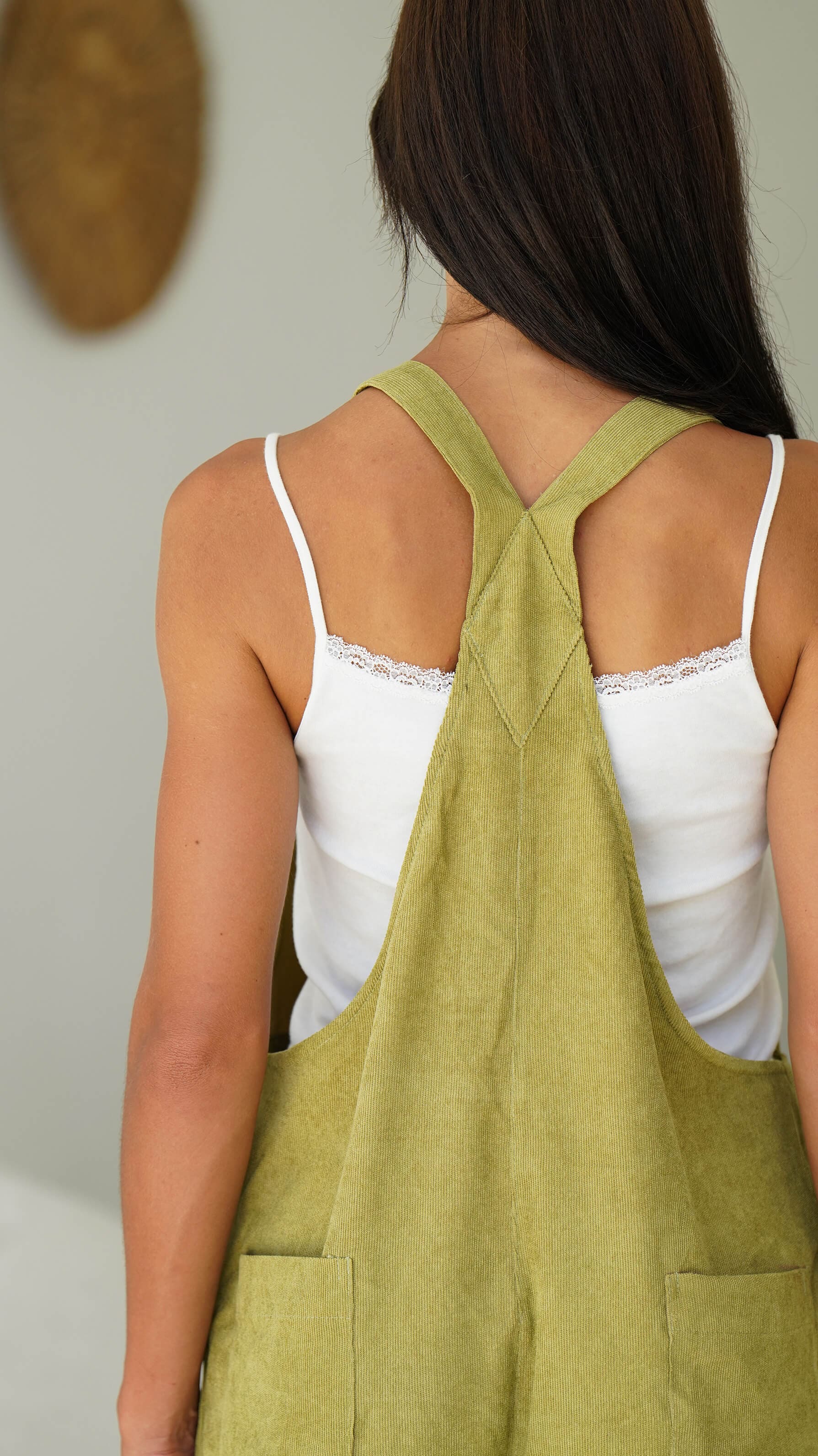 grønn selebukse i kordfløyel