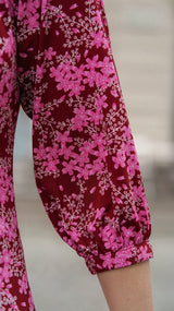 midikjole rosa blomsterprint - calla kjole
