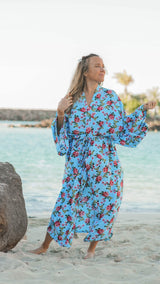 Turkis lang kimono