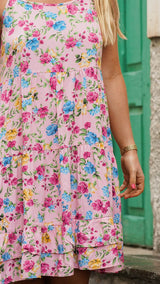 Sommerkjole med rosa bomull