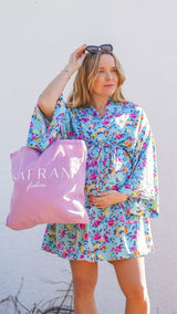 Kort grønn bohemsk kimono 