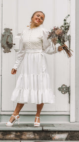 retro brudekjole med blonder - pyntekorg kjole