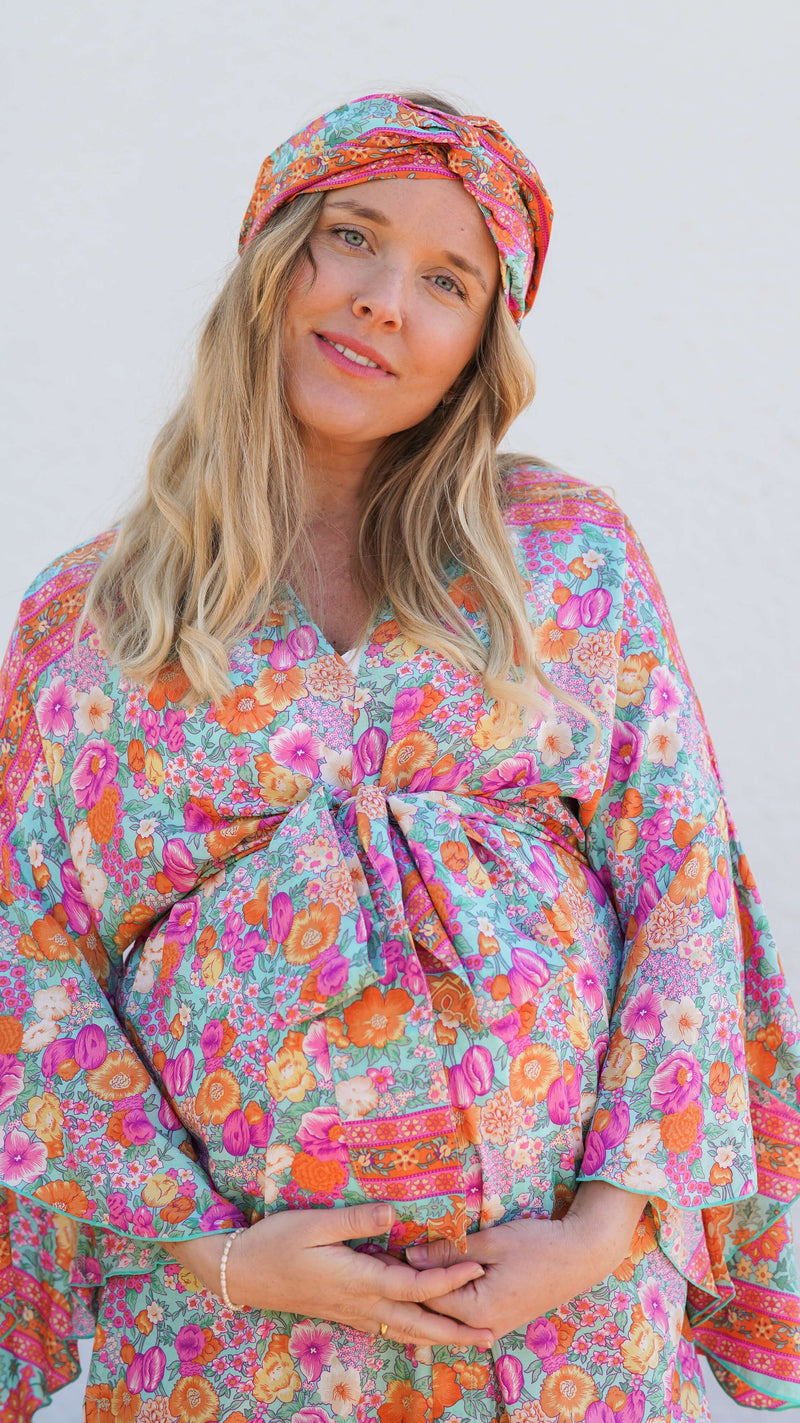 kimono og hårbånd
