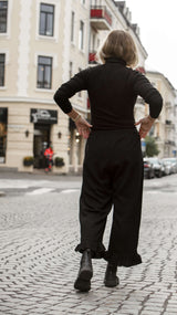 svart avslappet linbukse - soleie bukse